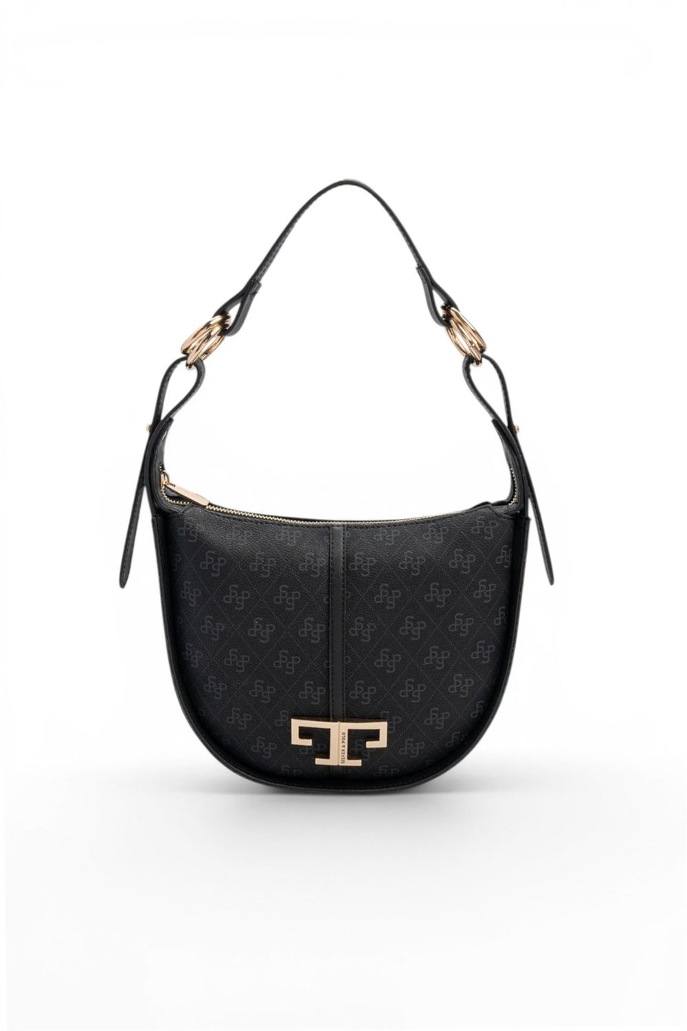 SP1270 Kadın Omuz Çantası Monogram Siyah-Siyah SP1270-M178