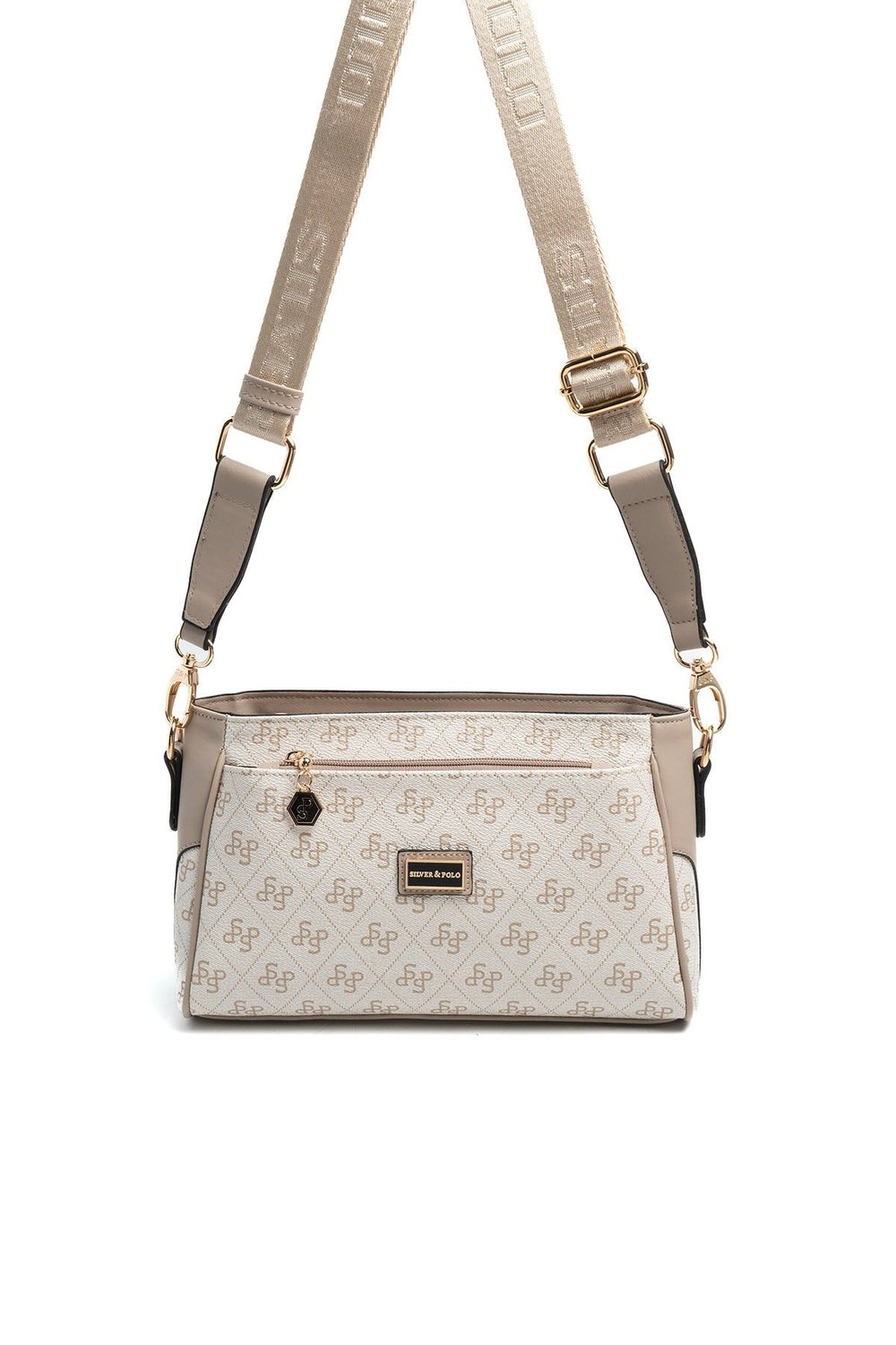 SP1273 Kadın Çapraz Çanta Monogram Bej-Kum