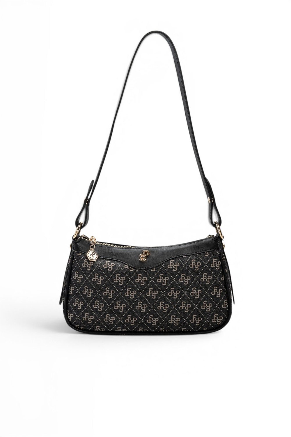 SP1274 Kadın Çapraz Çanta Monogram Füme - Siyah SP1274-M178