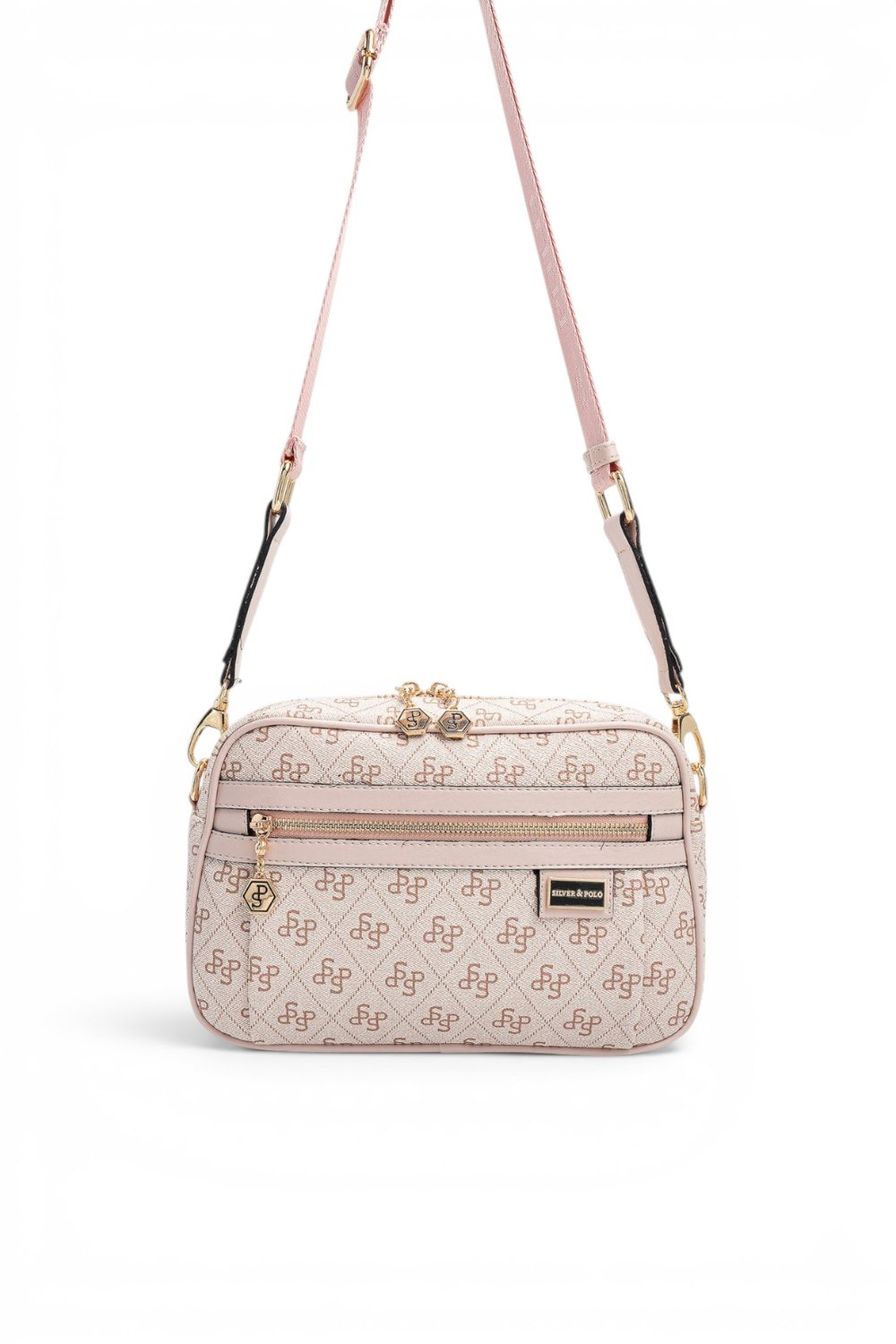 SP1280 Kadın Çapraz Çanta Monogram Pembe - Pudra SP1280-M178