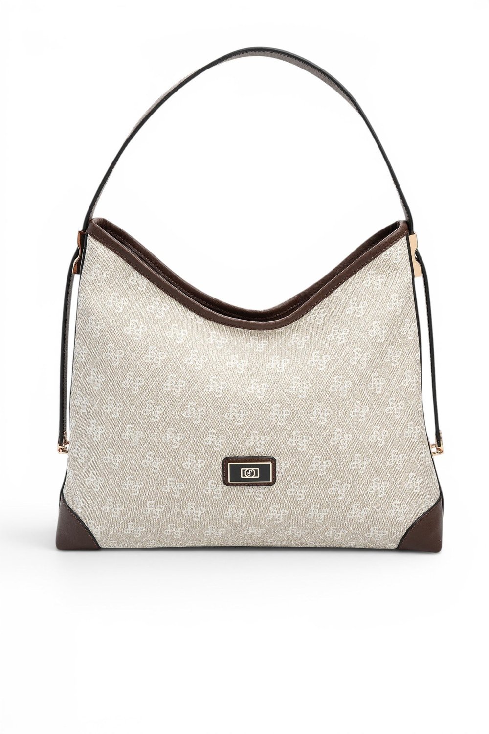 SP1285 Kadın Omuz Çantası Monogram Taş - Kahve SP1285-M178
