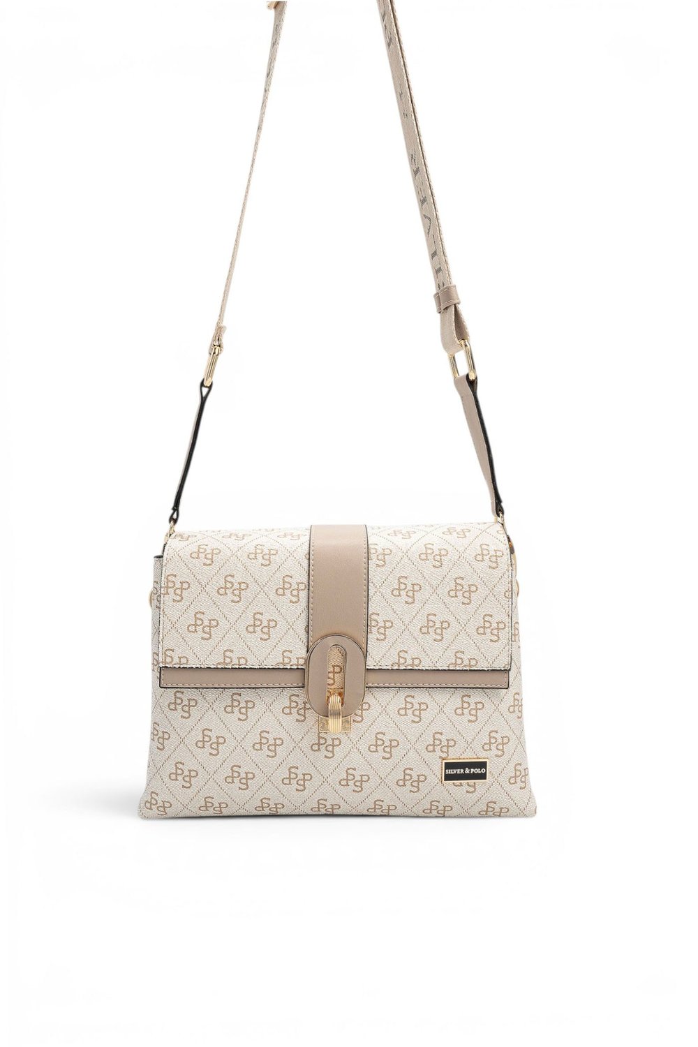 SP1287 Kadın Çapraz Çanta Monogram Bej - Kum SP1287-M178