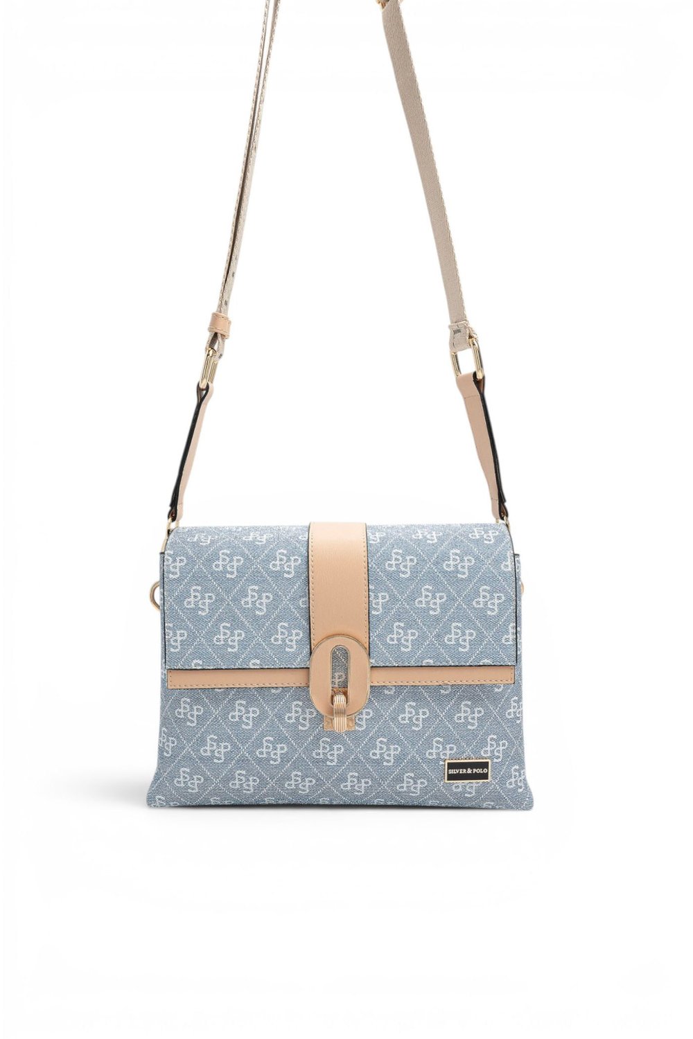 SP1287 Kadın Çapraz Çanta Monogram Mavi - Ten SP1287-M178