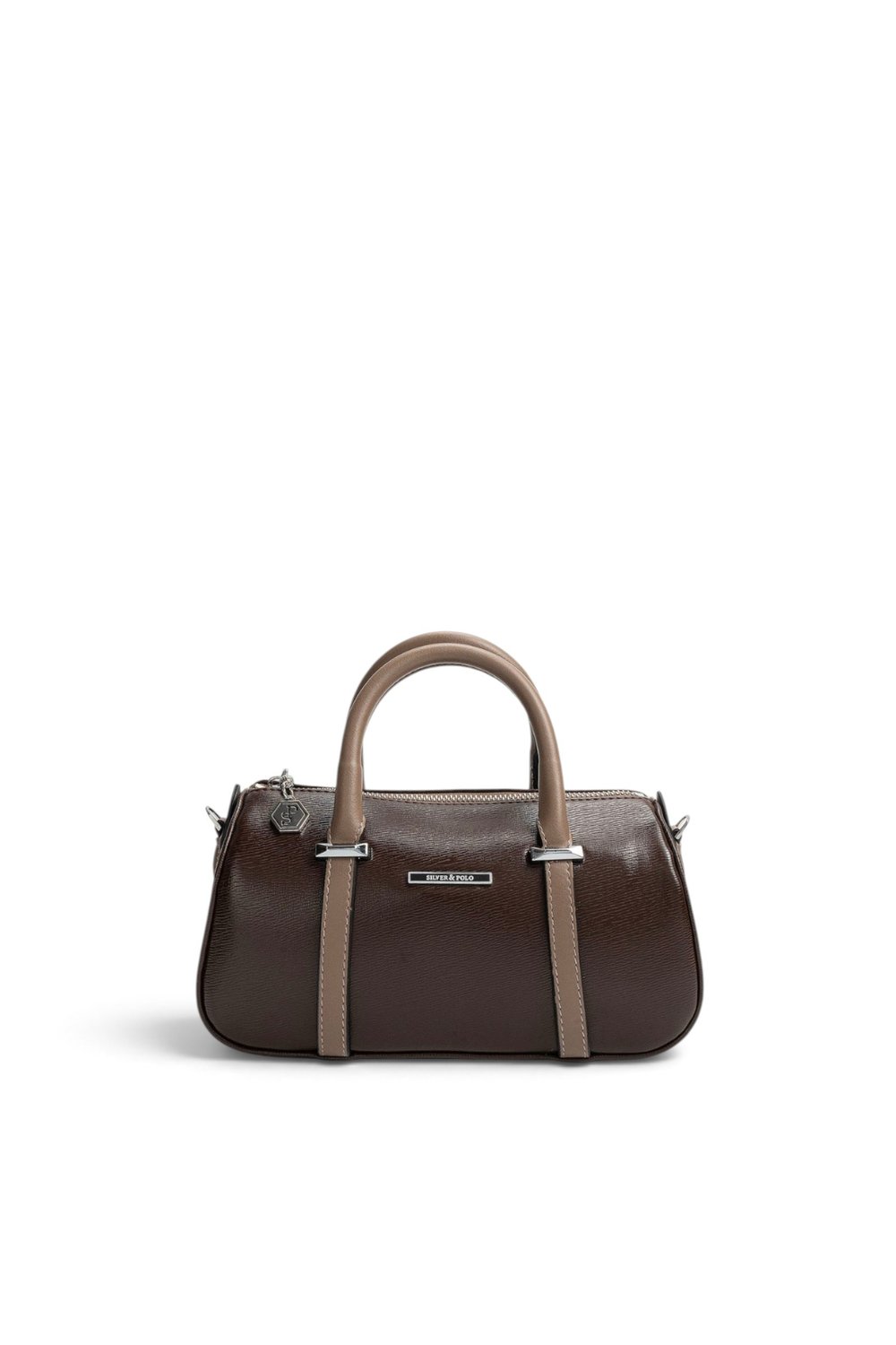 SP1289 Kadın El Çantası Düz Kahve - Vizon SP1289-M105