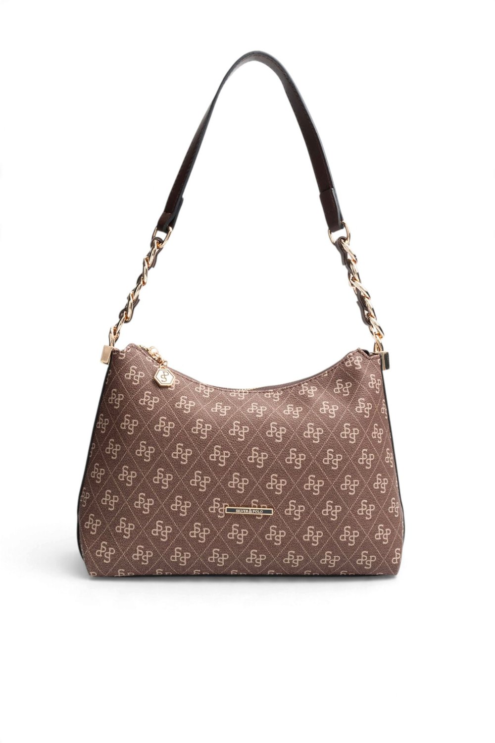 SP1290 Kadın Omuz Çantası Monogram Kahve - Kahve SP1290-M178