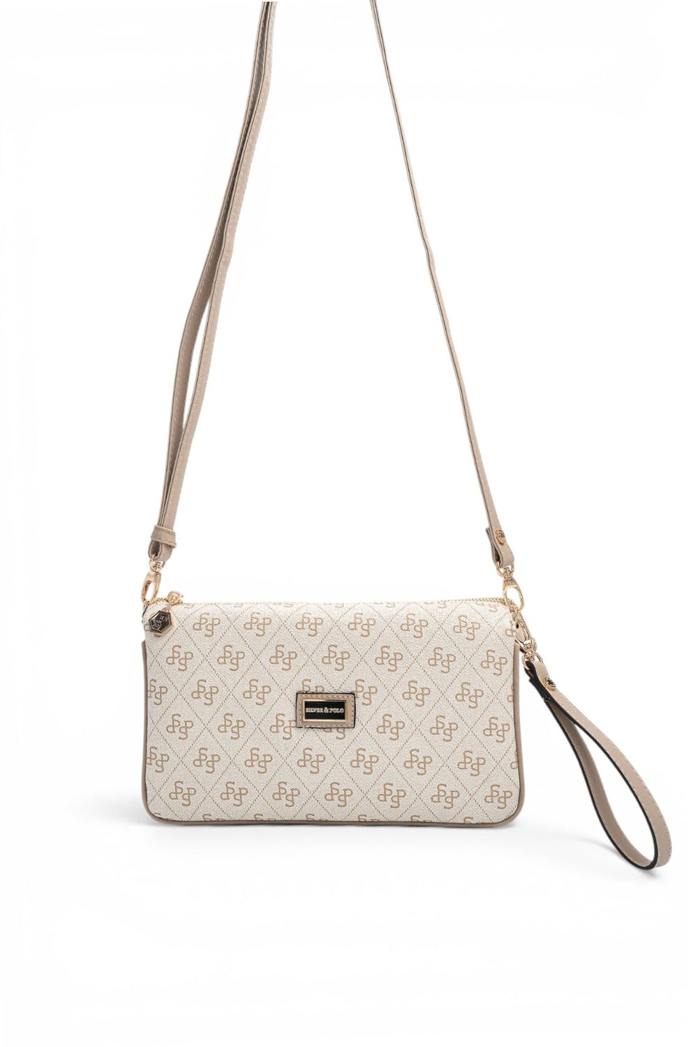 SP1291 Kadın Çapraz Çanta Monogram Bej - Kum SP1291-M178