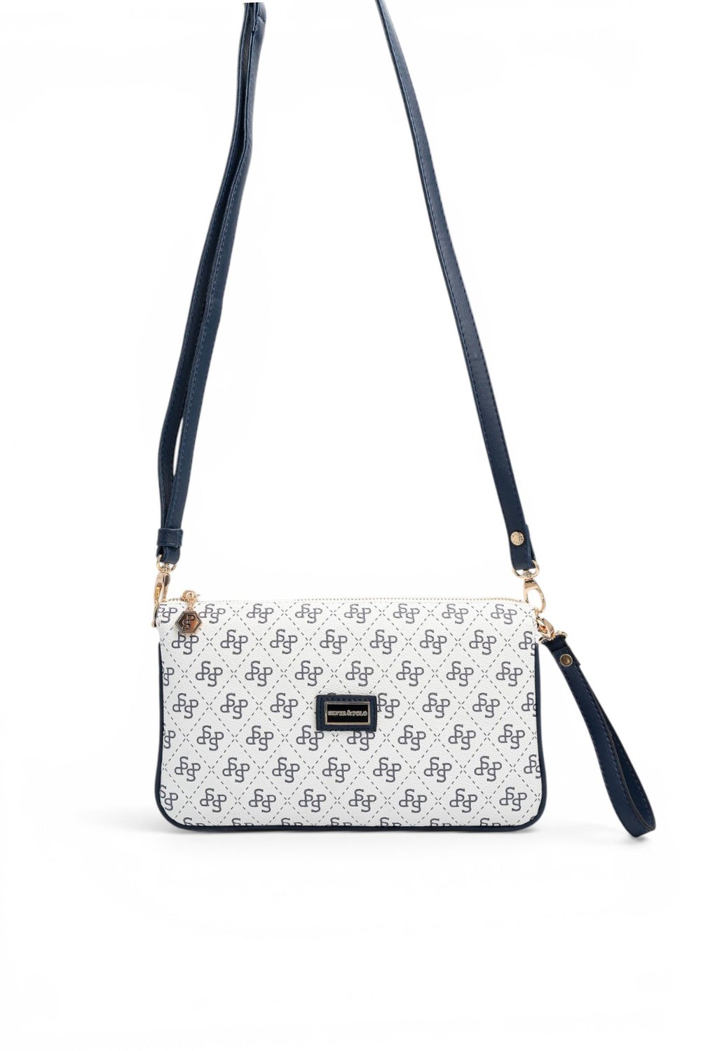 SP1291 Kadın Çapraz Çanta Monogram Beyaz - Lacivert SP1291-M178