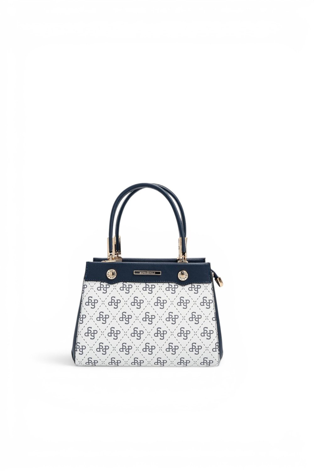 SP1292 Kadın El Çantası Monogram Beyaz - Lacivert SP1292-M178