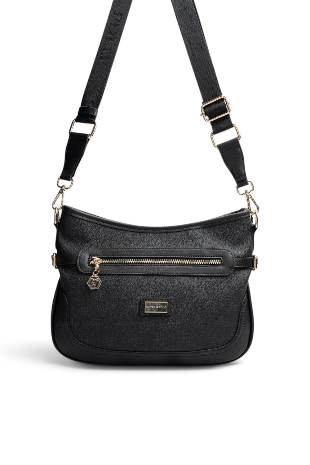 SP1296 Kadın Çapraz Çanta Monogram Siyah - Siyah SP1296-M178