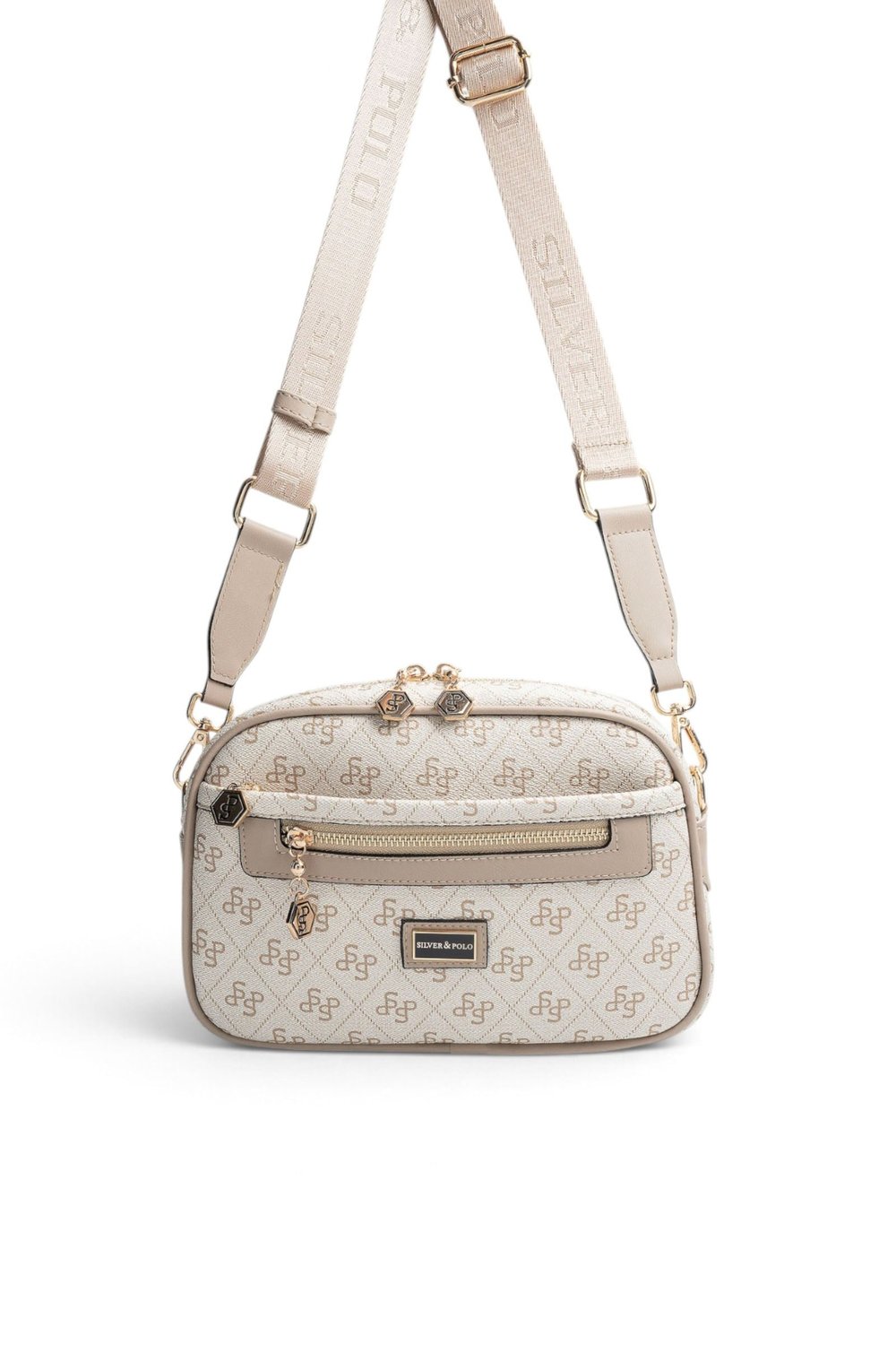 SP1297 Kadın Çapraz Çanta Monogram Bej - Kum SP1297-M178