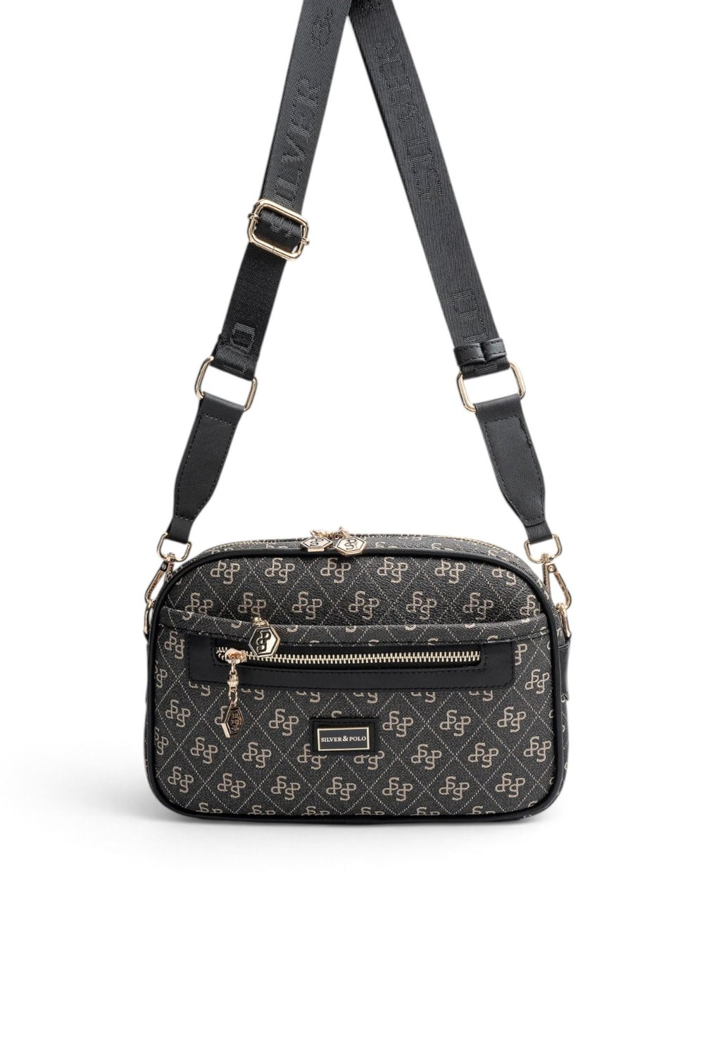 SP1297 Kadın Çapraz Çanta Monogram Füme - Siyah SP1297-M178