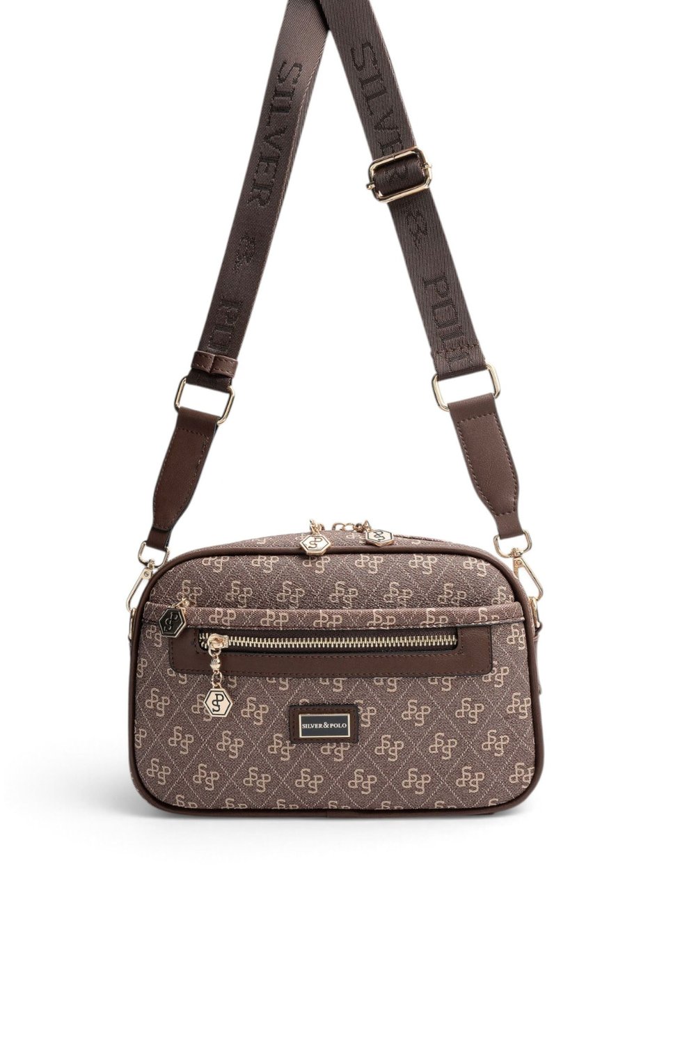 SP1297 Kadın Çapraz Çanta Monogram Kahve - Kahve SP1297-M178