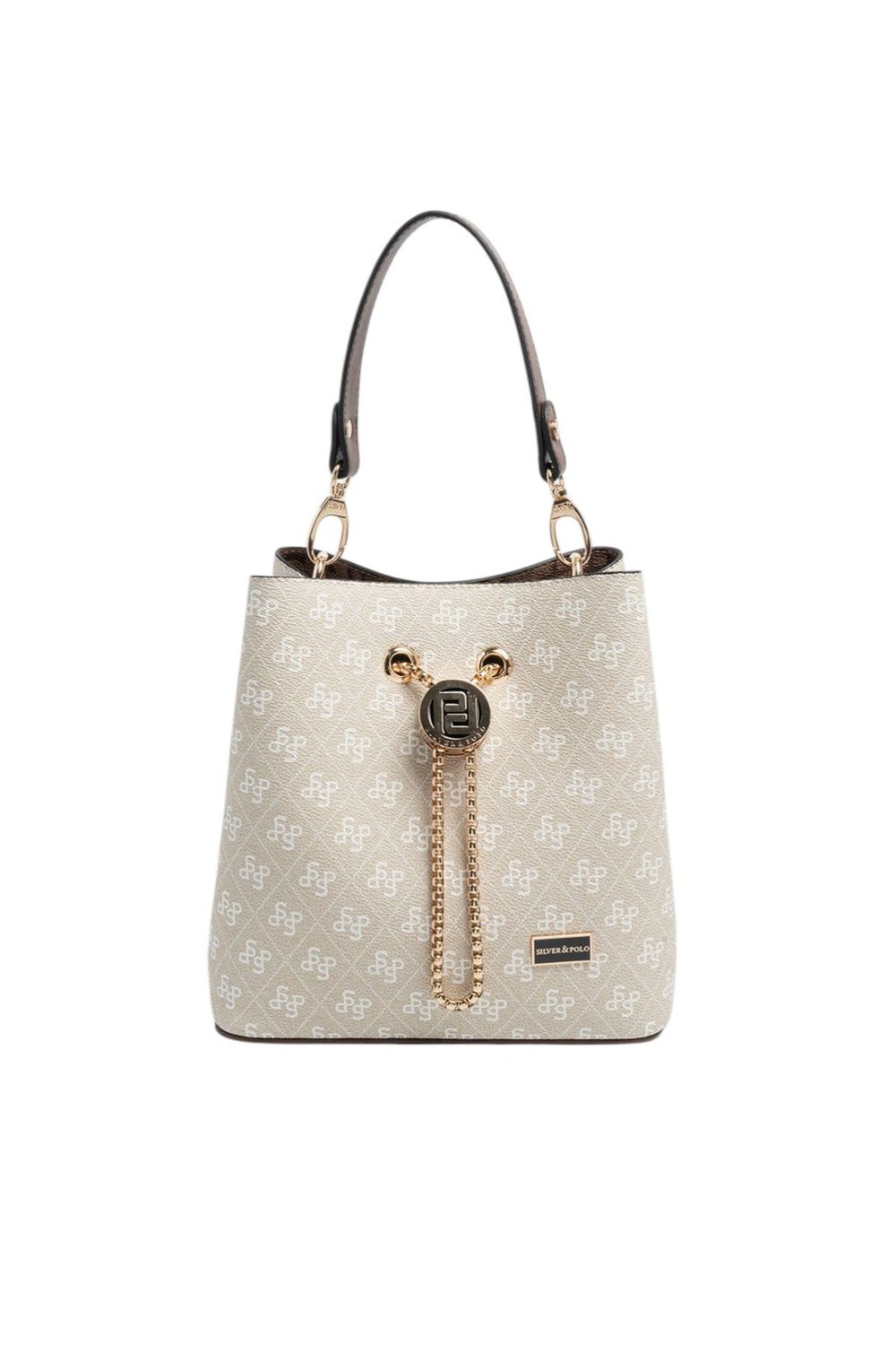 SP967 Kadın Çapraz Çanta Monogram Taş-Kahve