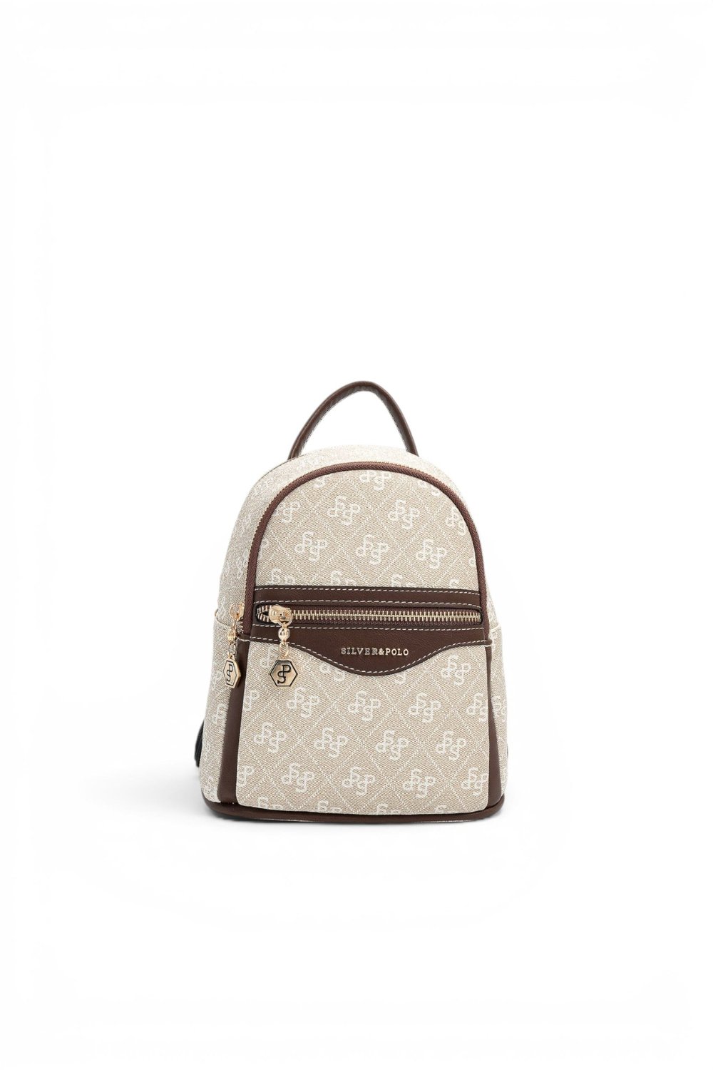 SP983 Kadın Sırt Çantası Monogram Taş - Kahve SP983-M178