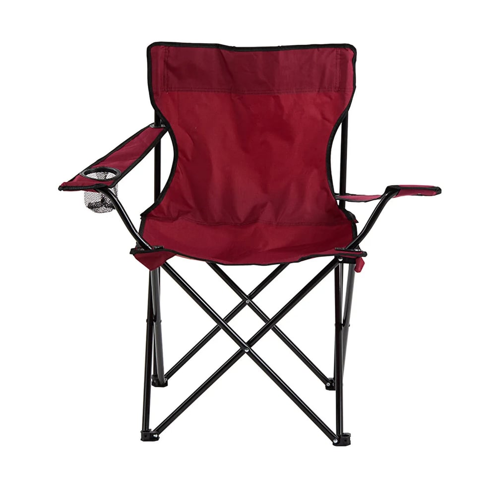 Basic Kamp Sandalyesi Bordo – Katlanabilir Kamp Sandalyesi