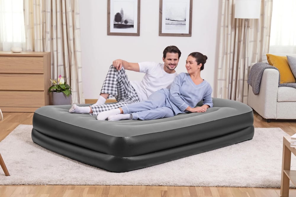 Bestway 67403 Çift Kişilik Şişme Yatak + Pompa – Ev ve Kamp Yatağı