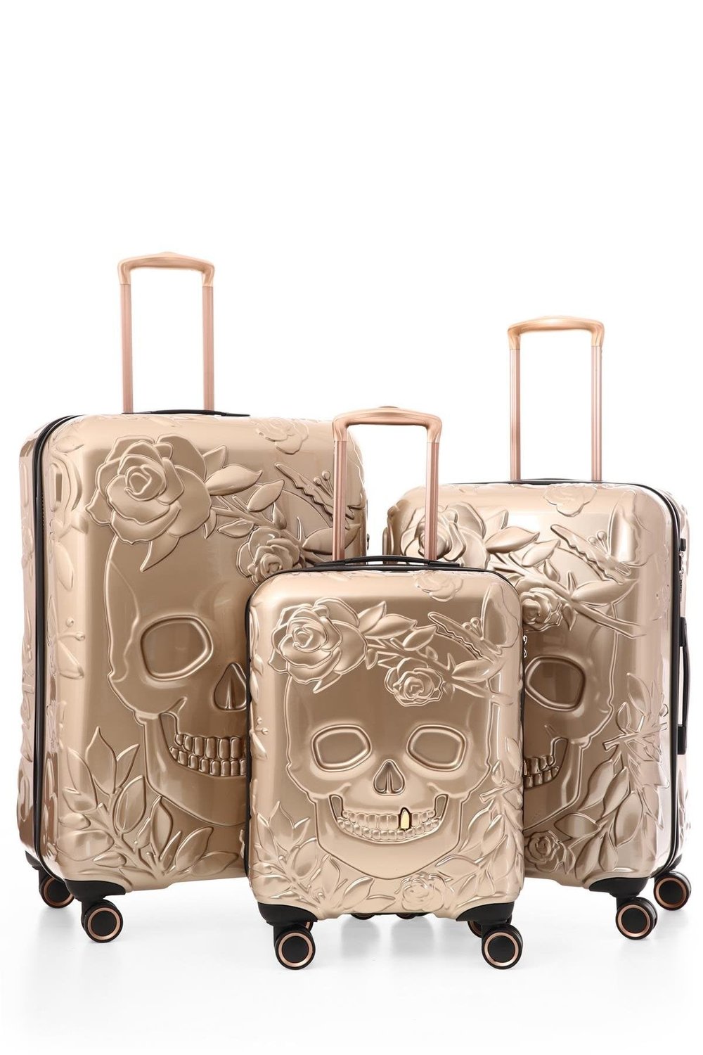 ÇÇS 5217 Kuru Kafa Polikarbon 3 Lü Valiz set - GOLD