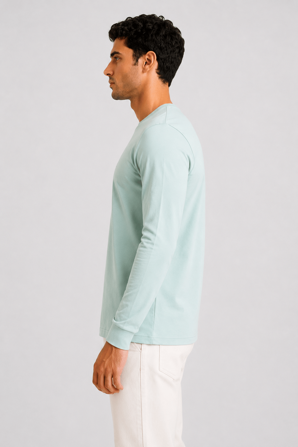 Mint Erkek Bisiklet Yaka Enjeksyin Baskılı Oysho Sweatshirt