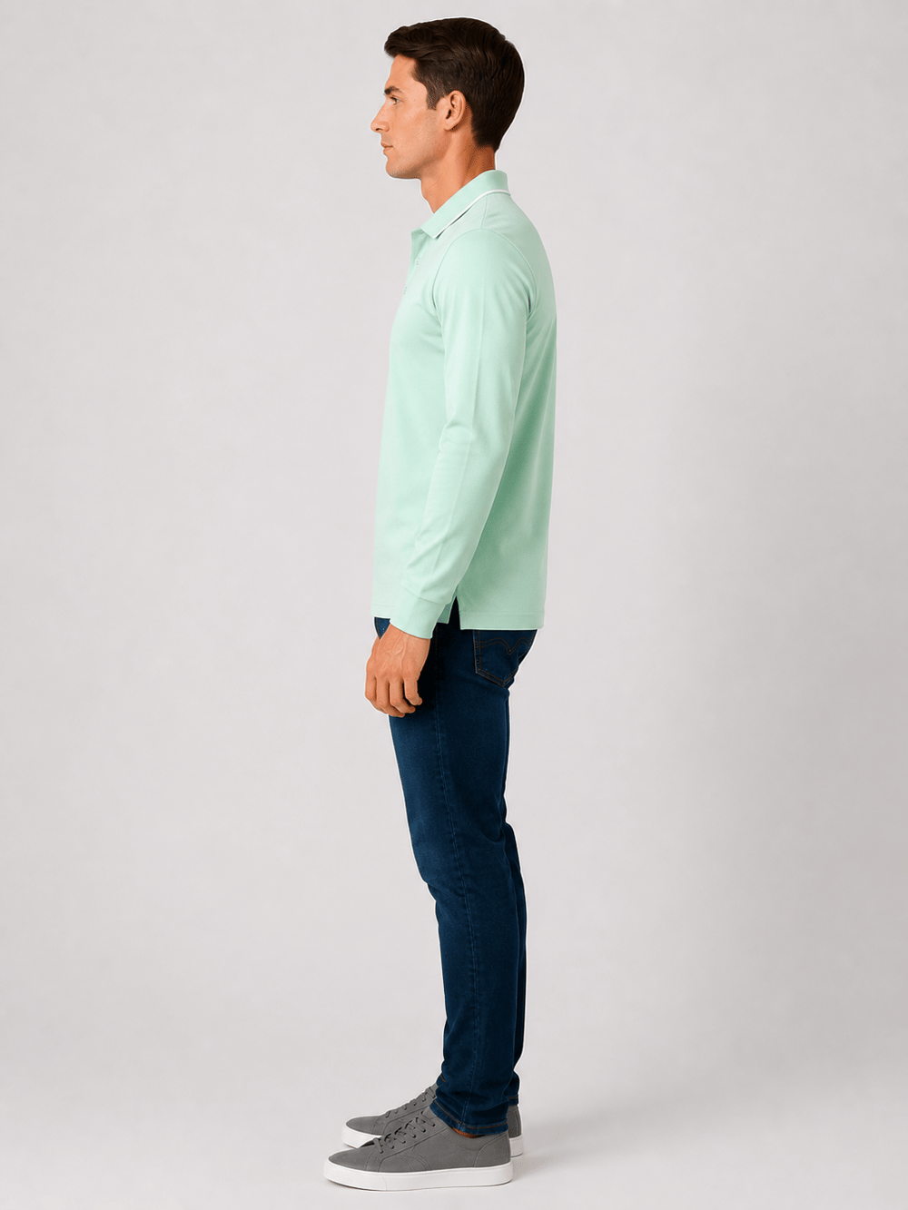 Mint Erkek Erkek Düğmeli Polo Yaka Oysho Sweatshirt