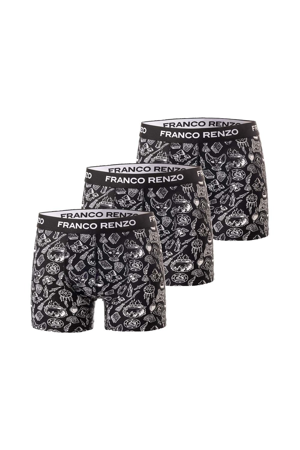 Pamuklu Likralı Baskılı 3'lü Set Erkek Boxer 