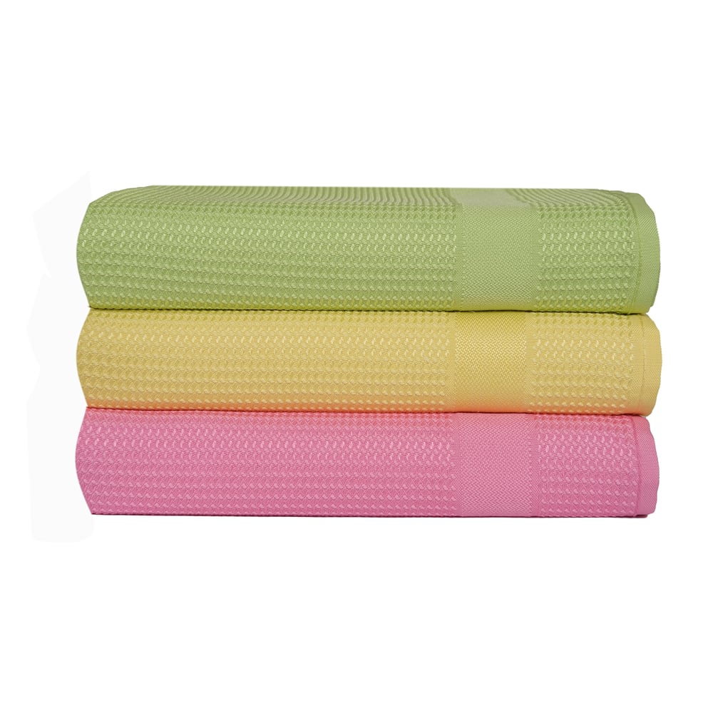 Sihirli Bez 3'lü Polyamid Antibakteriyel Mikrofiber Dekoratif Cam Mutfak Temizlik Bezi 42x70cm