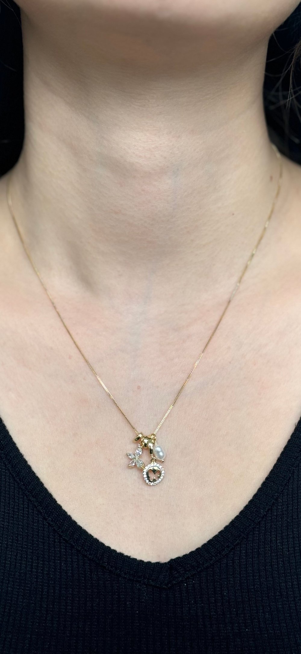 vip kelebek charm kolye