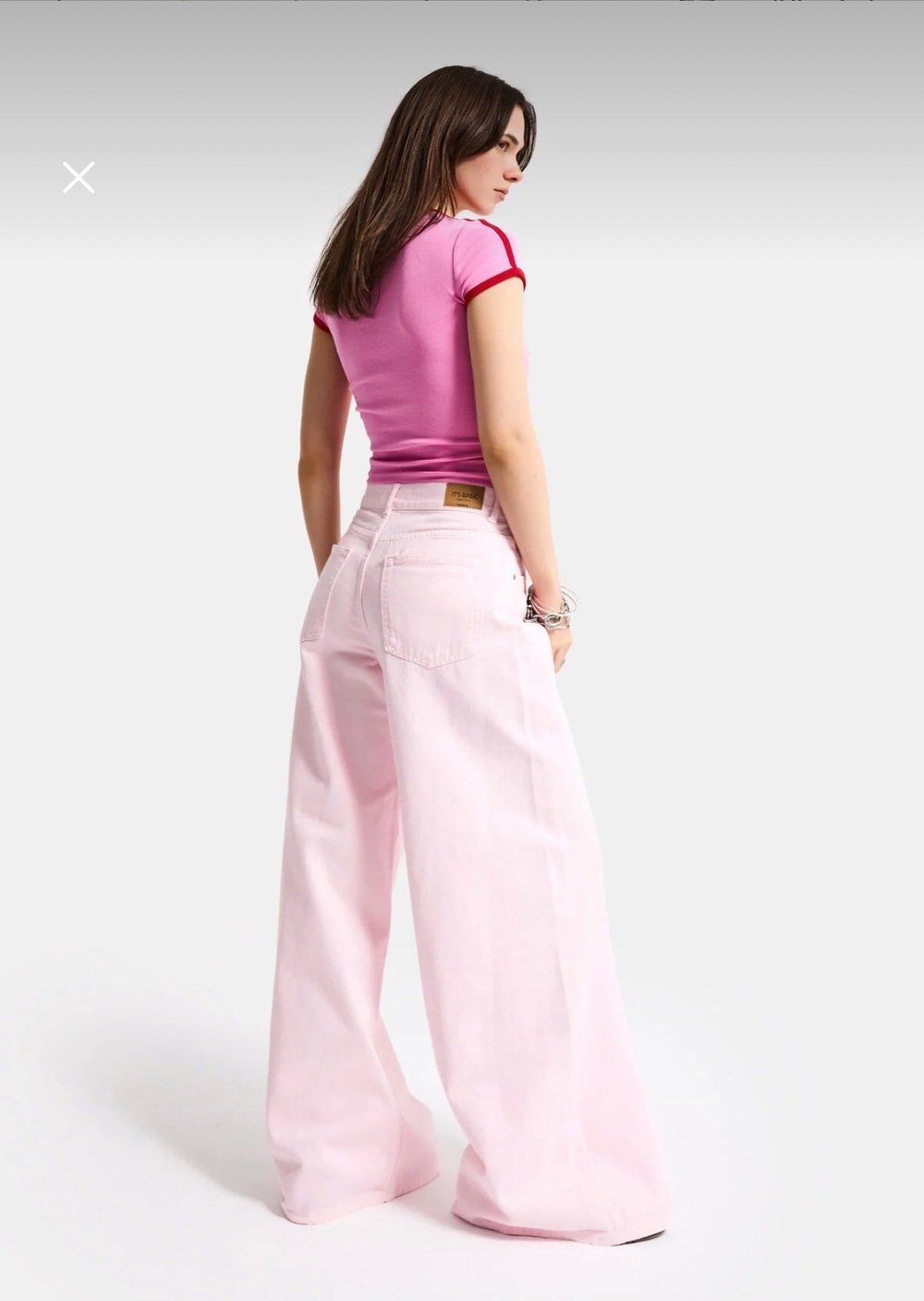 ITS BASIC PEMBE PALAZZO PANTOLON