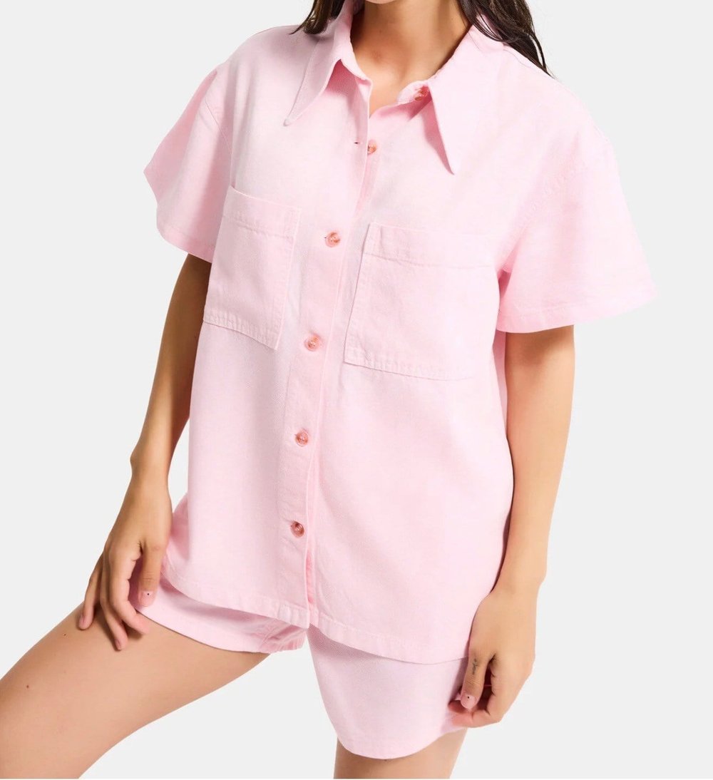 ITS BASIC PEMBE TENSEL GÖMLEK