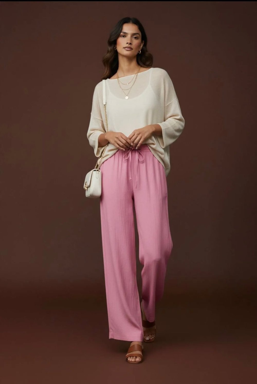 PEMBE BOL PAÇA PANTOLON