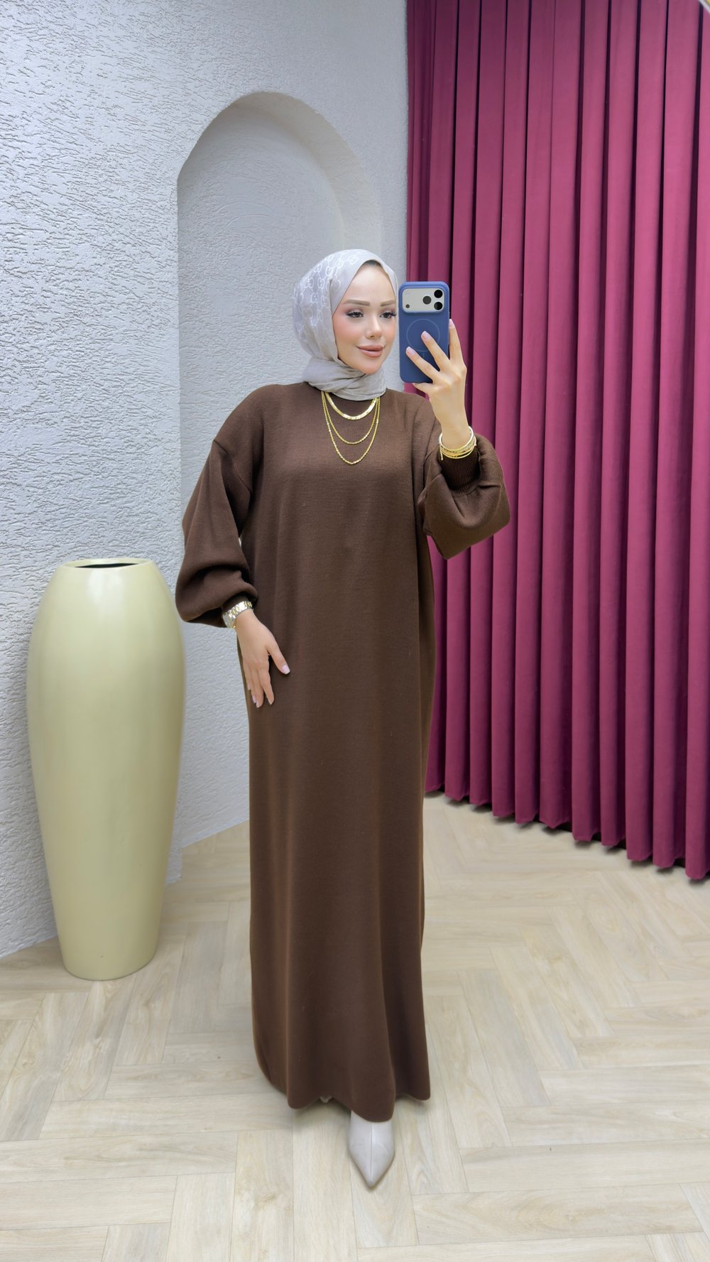 Buse Elbise 3048 Kahve