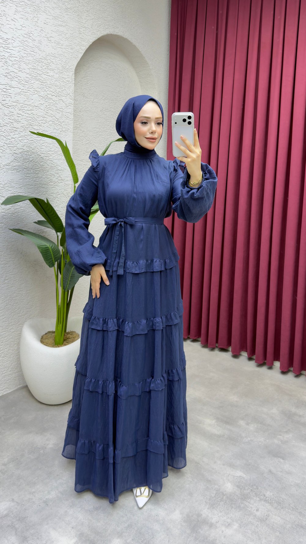 Firuze Salaş Elbise 1023 Lacivert