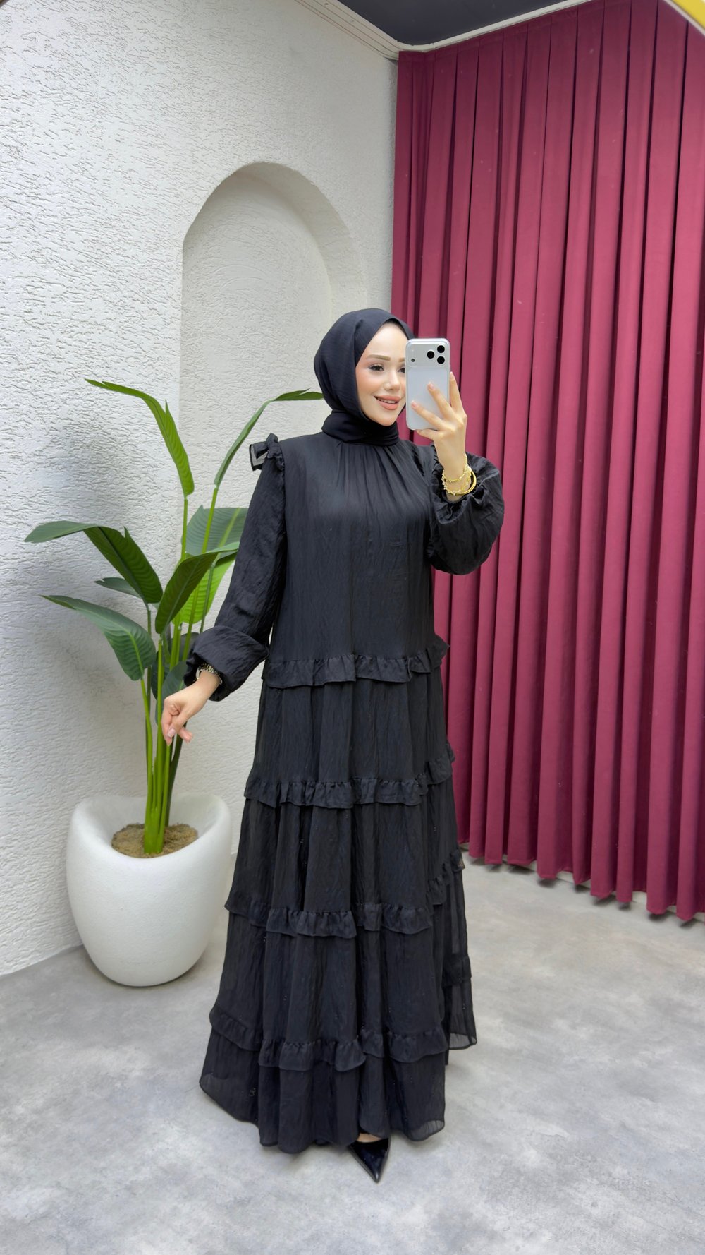 Firuze Salaş Elbise 1023 Siyah