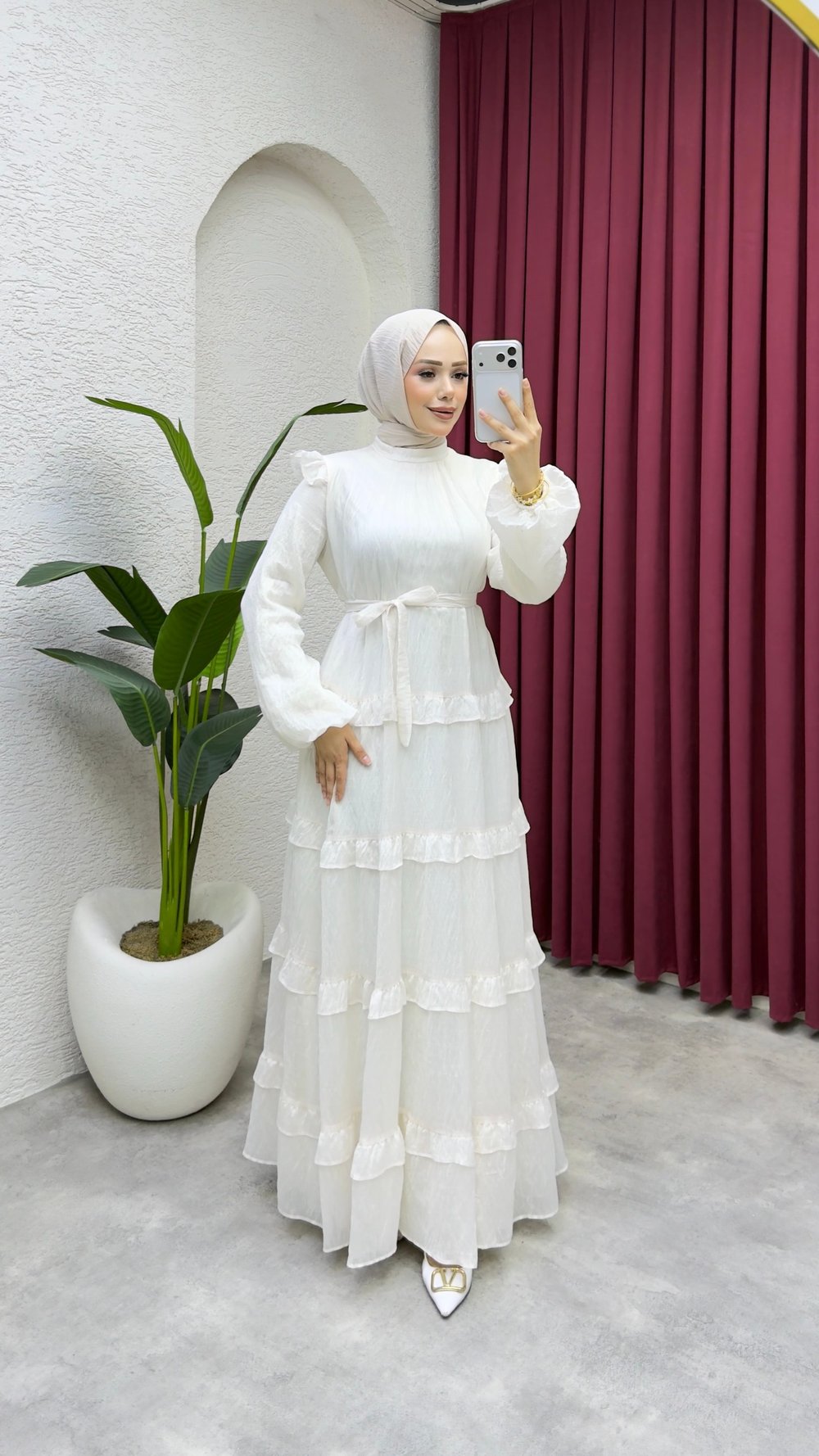 Firuze Salaş Elbise 1023 Taş