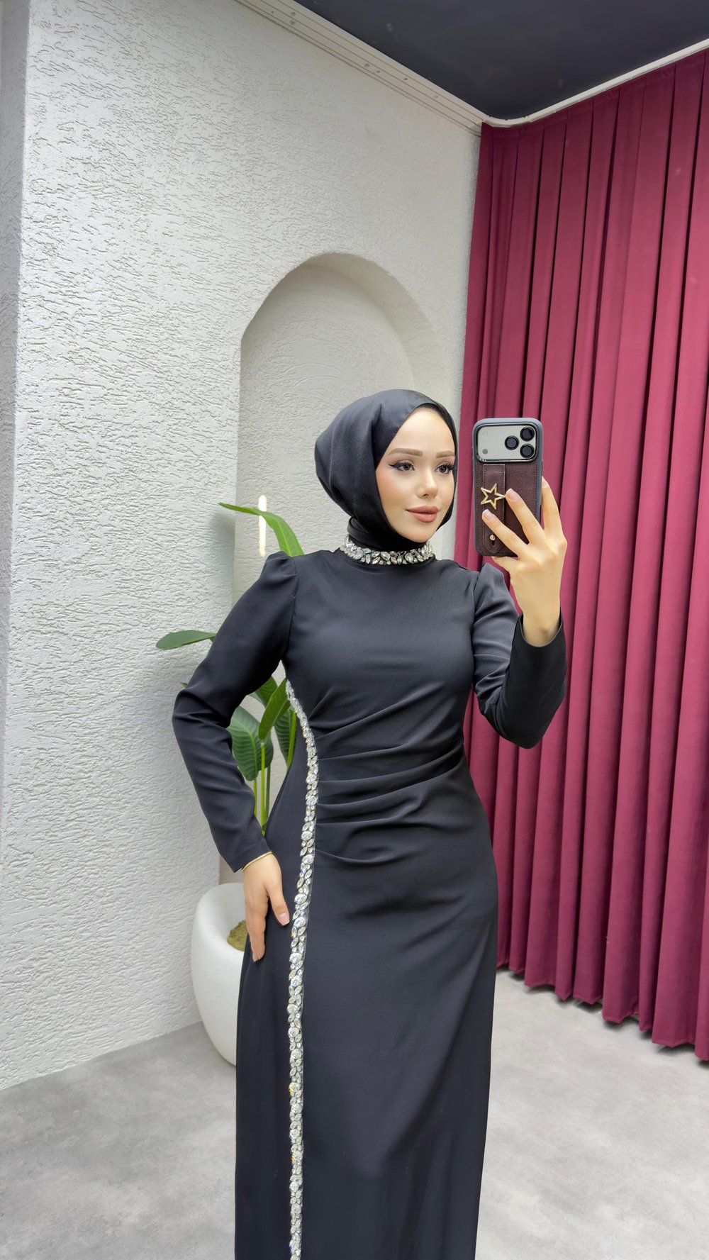 Fulya Drape Tasarım Abiye 8047 Siyah