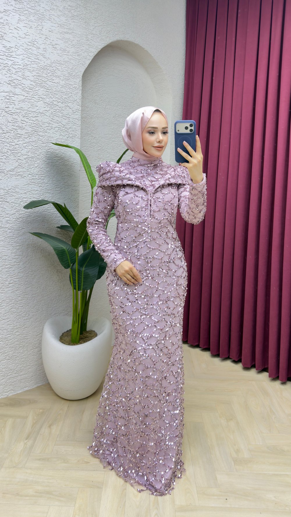 Hanzade Tasarım Abiye 1038 Pudra