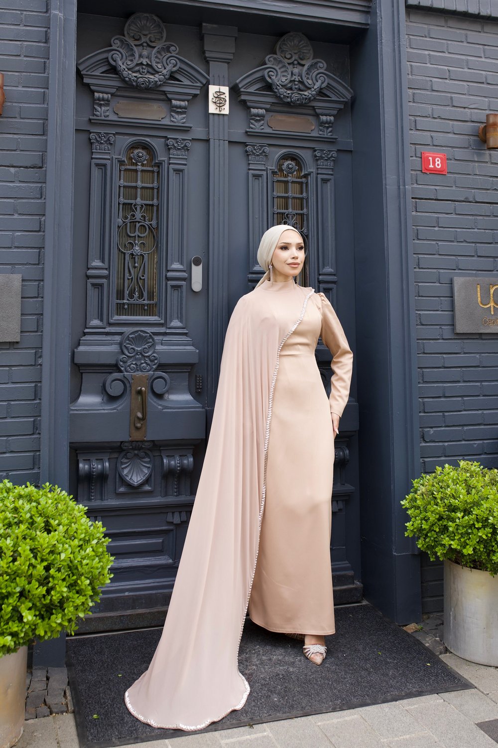 Lidya Pelerinli Abiye 8055 Vizon
