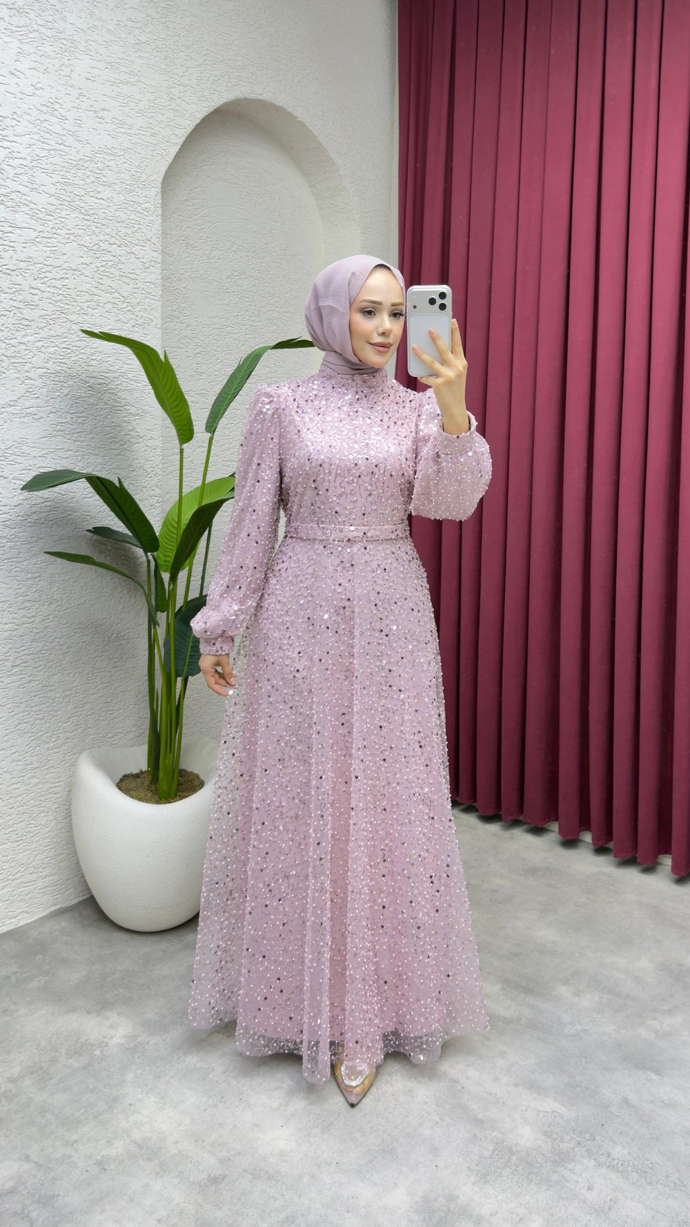Maral Pullu Abiye 6653 Pudra