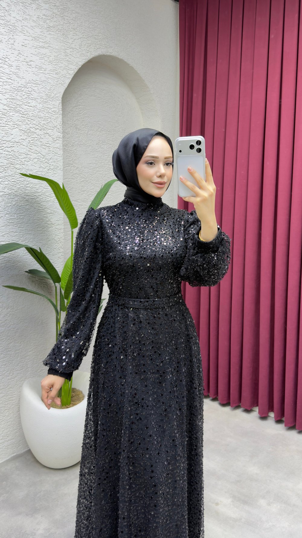 Maral Pullu Abiye 6653 Siyah