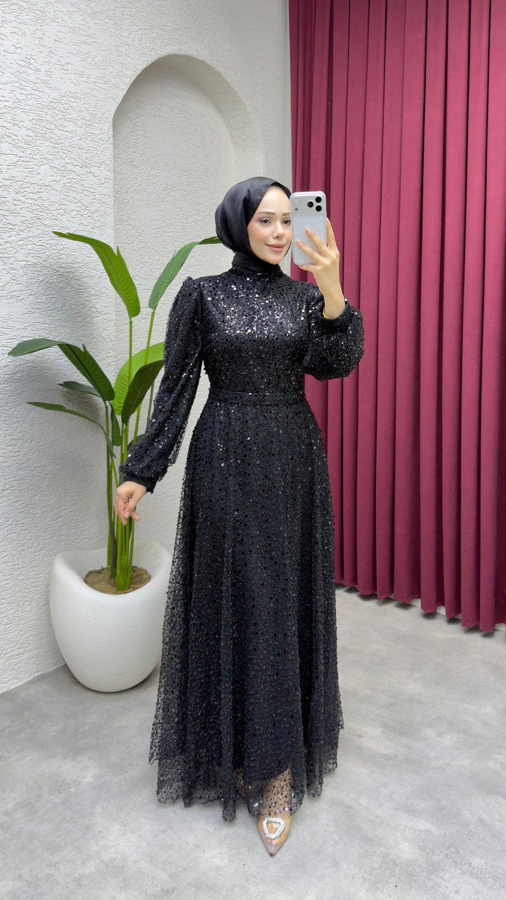 Maral Pullu Abiye 6653 Siyah