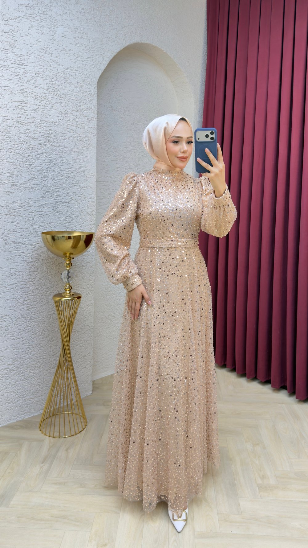 Maral Pullu Abiye 6653 Vizon