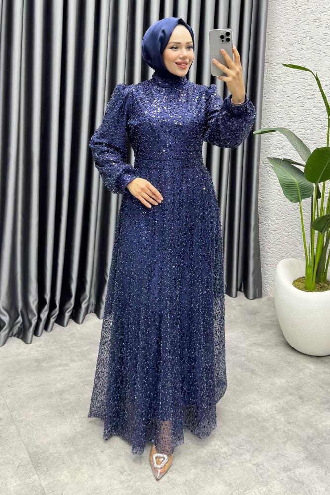 Maral Pullu Abiye 6653 Lacivert