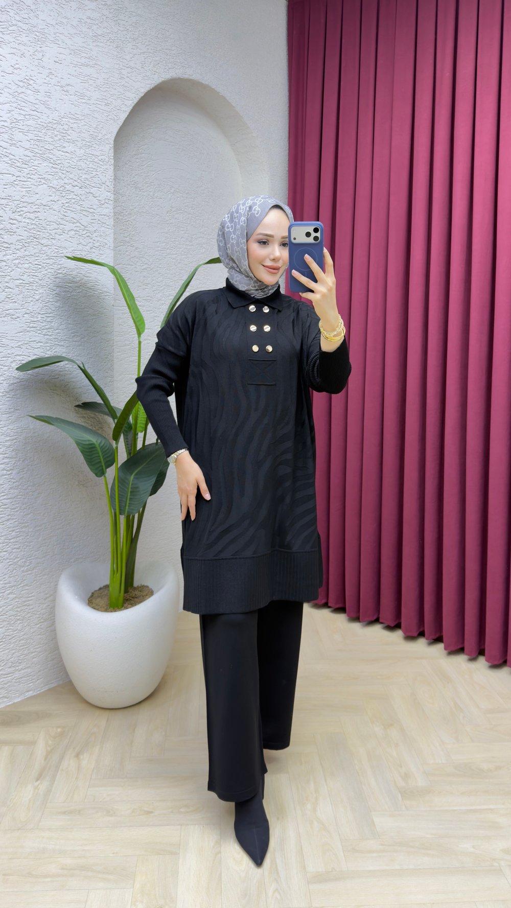 Narin Merserize Takım 7024 Siyah
