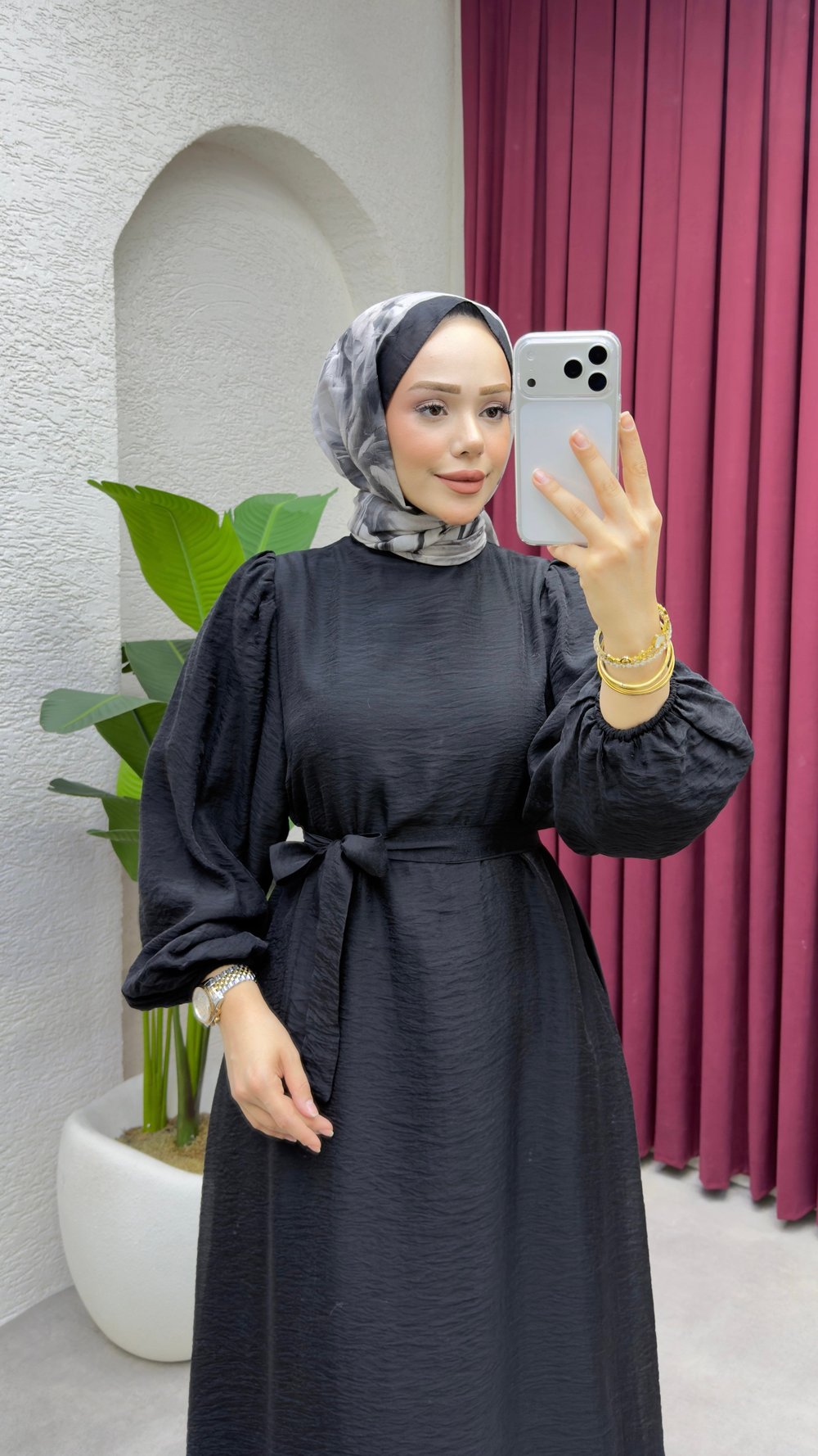 Selin Elbise 1025 Siyah