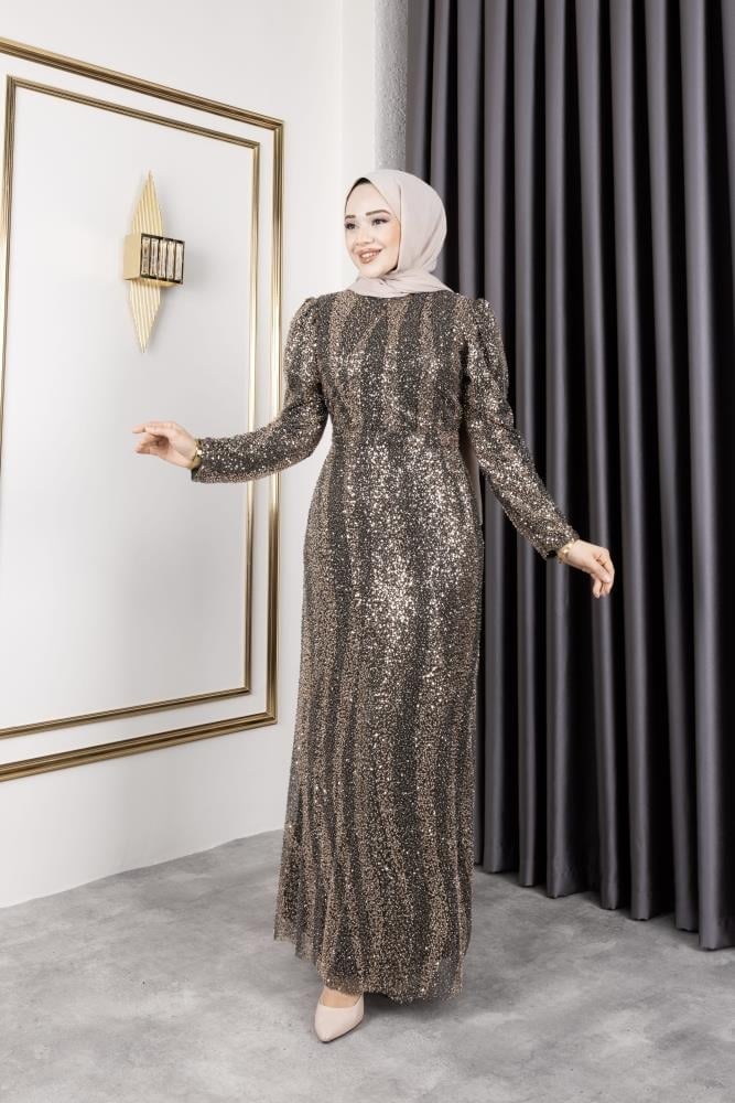 Taş İşlemeli Kalem Abiye 6621 Haki