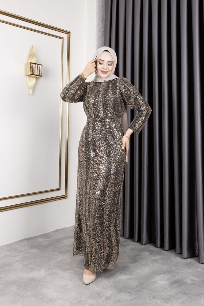 Taş İşlemeli Kalem Abiye 6621 Haki
