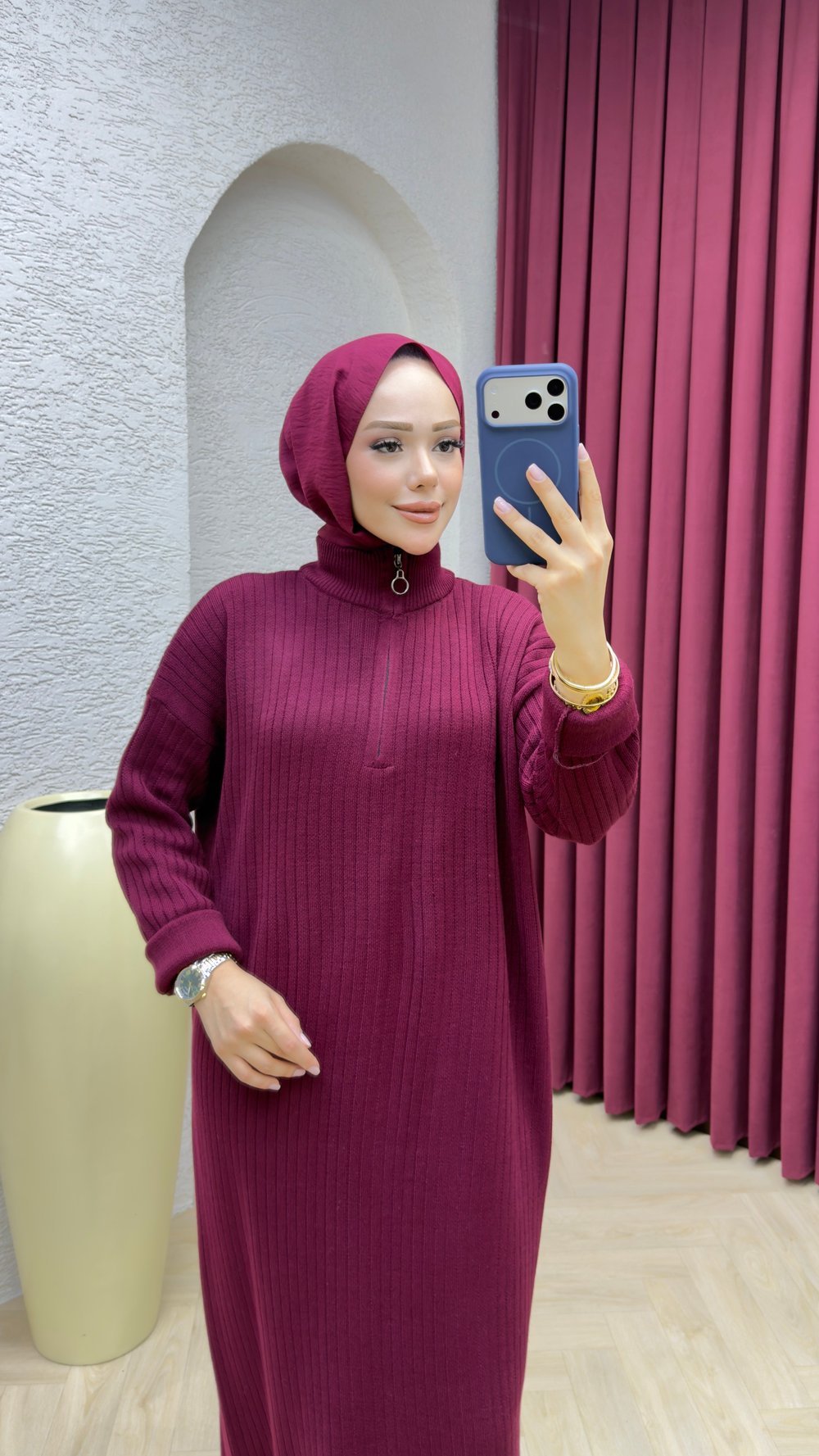 Yaren Elbise 3018 Bordo