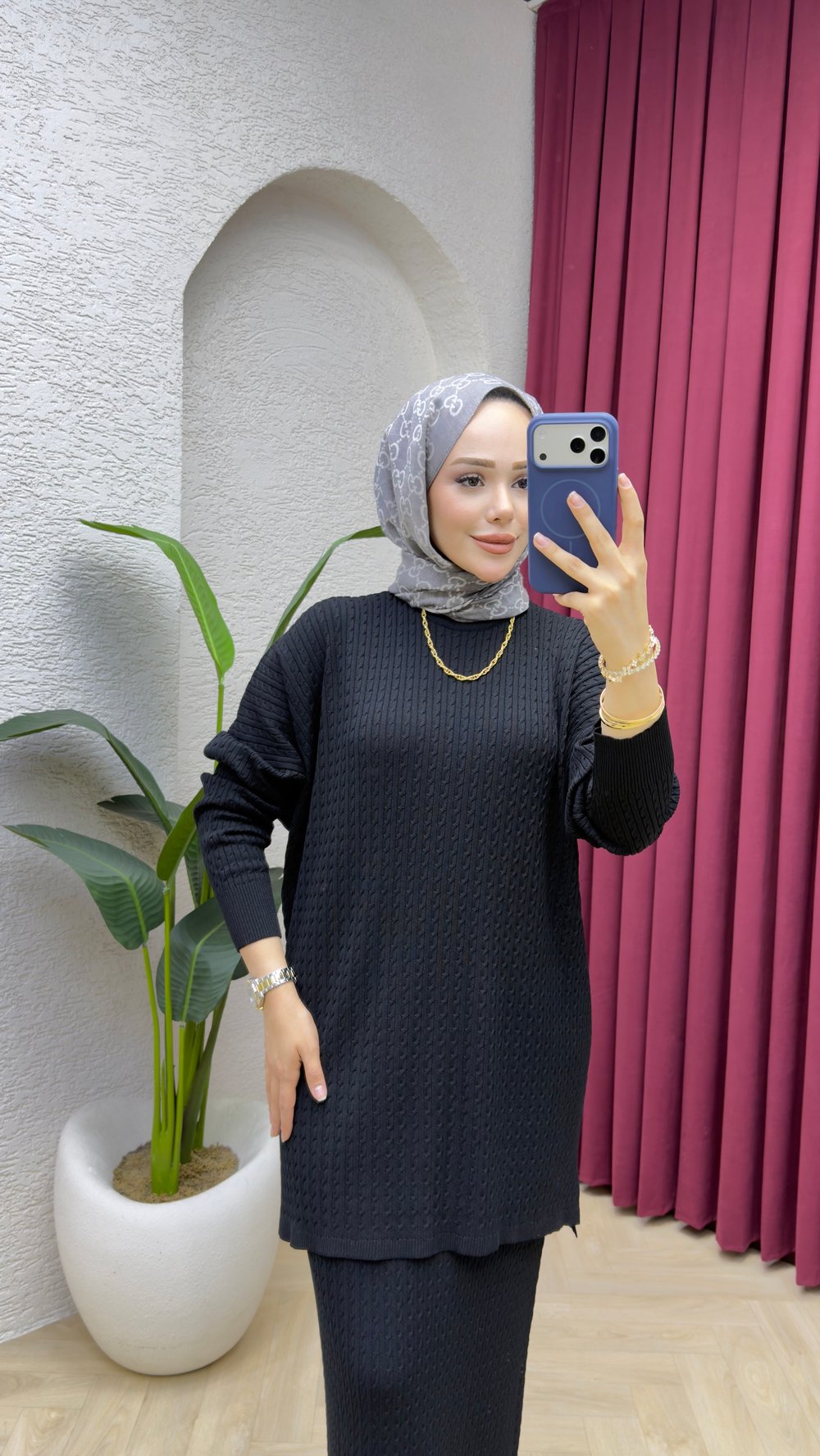 Zerda Kalem Etekli Merserize Takım 7037 Siyah
