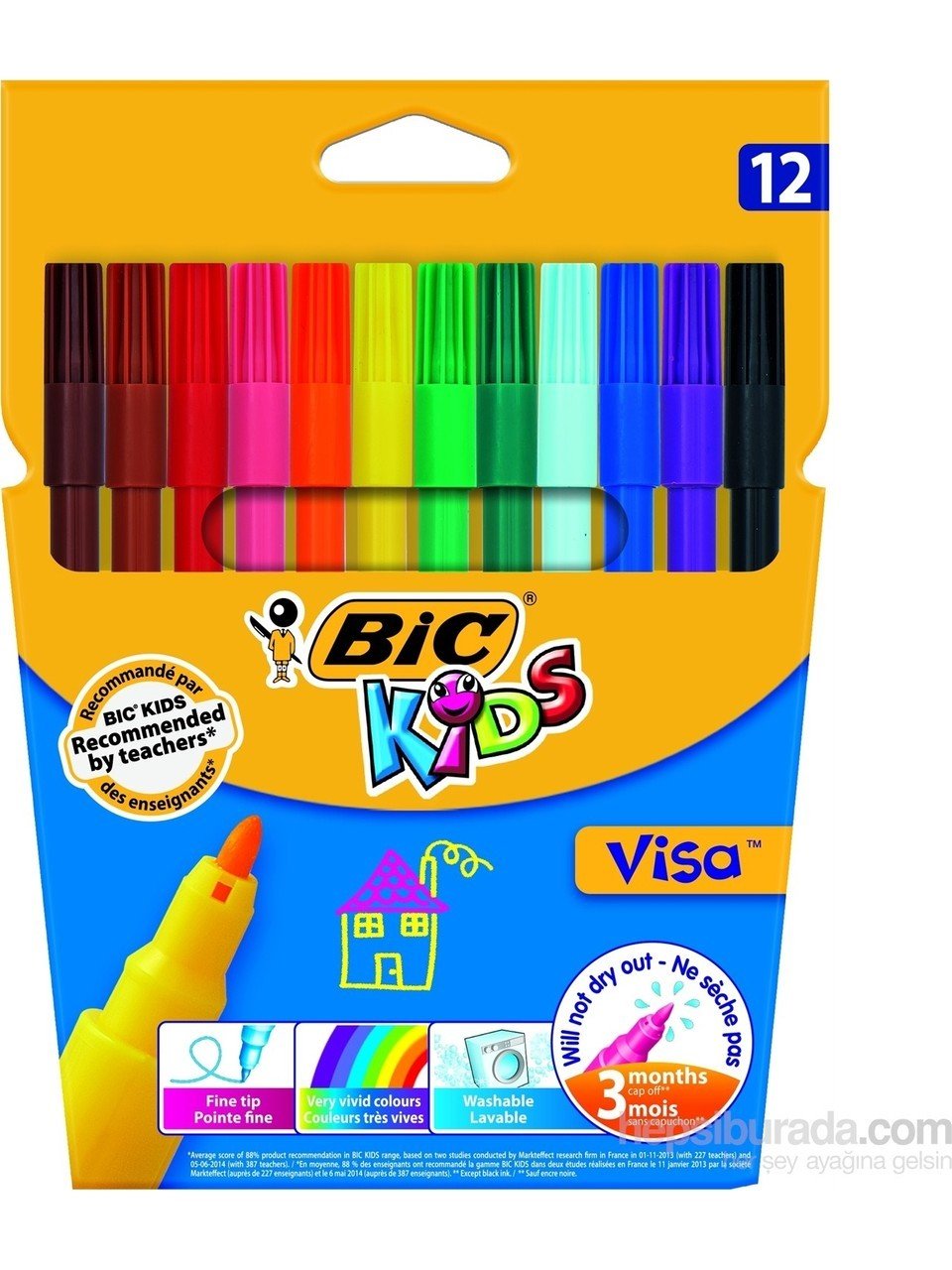 Bic Kids Keçeli Kalem 12 RENK