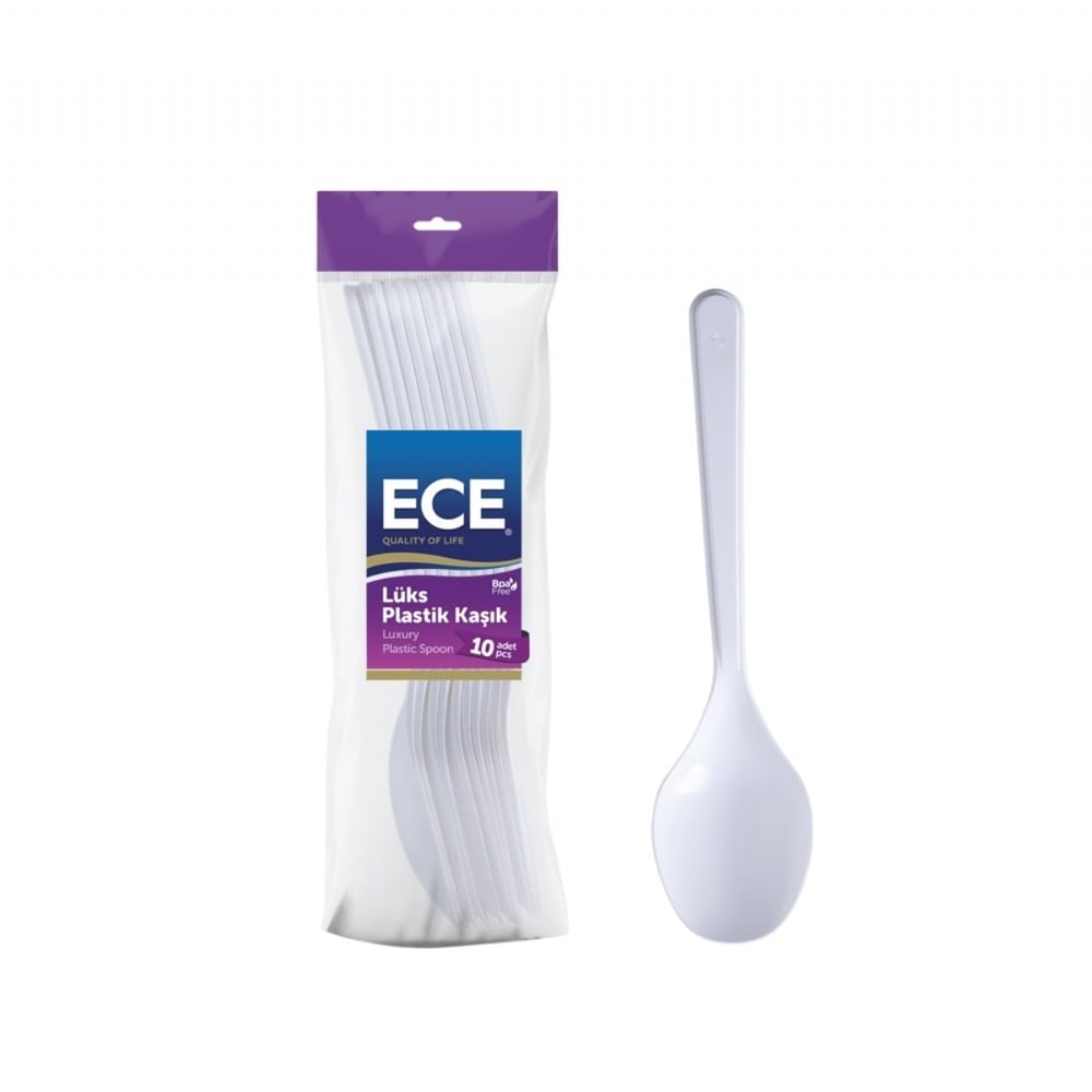 Ece Lüks Plastik Kaşık 10'lu
