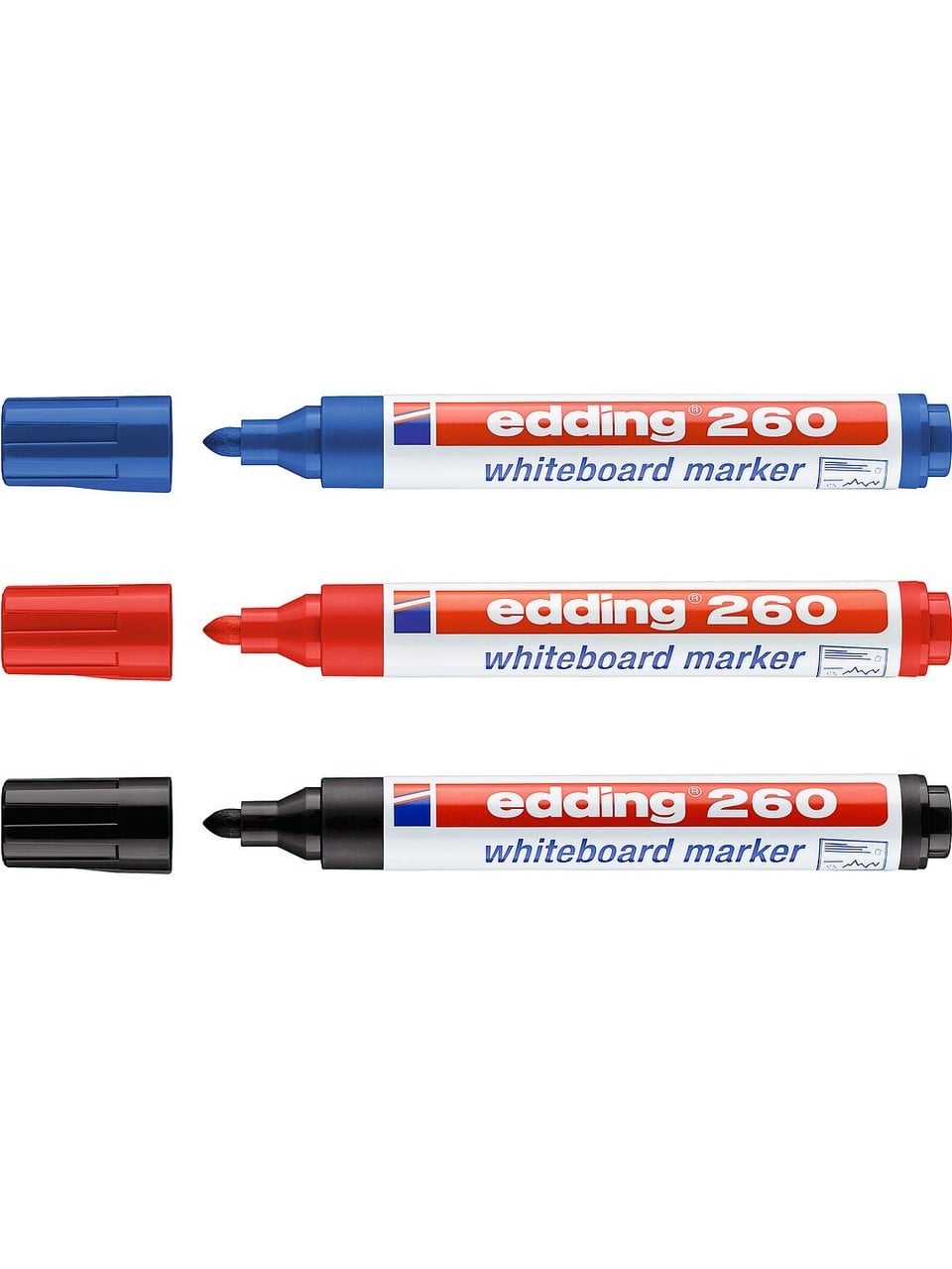 Edding 260 Beyaz Tahta Kalemi Mavi (2 Adet)